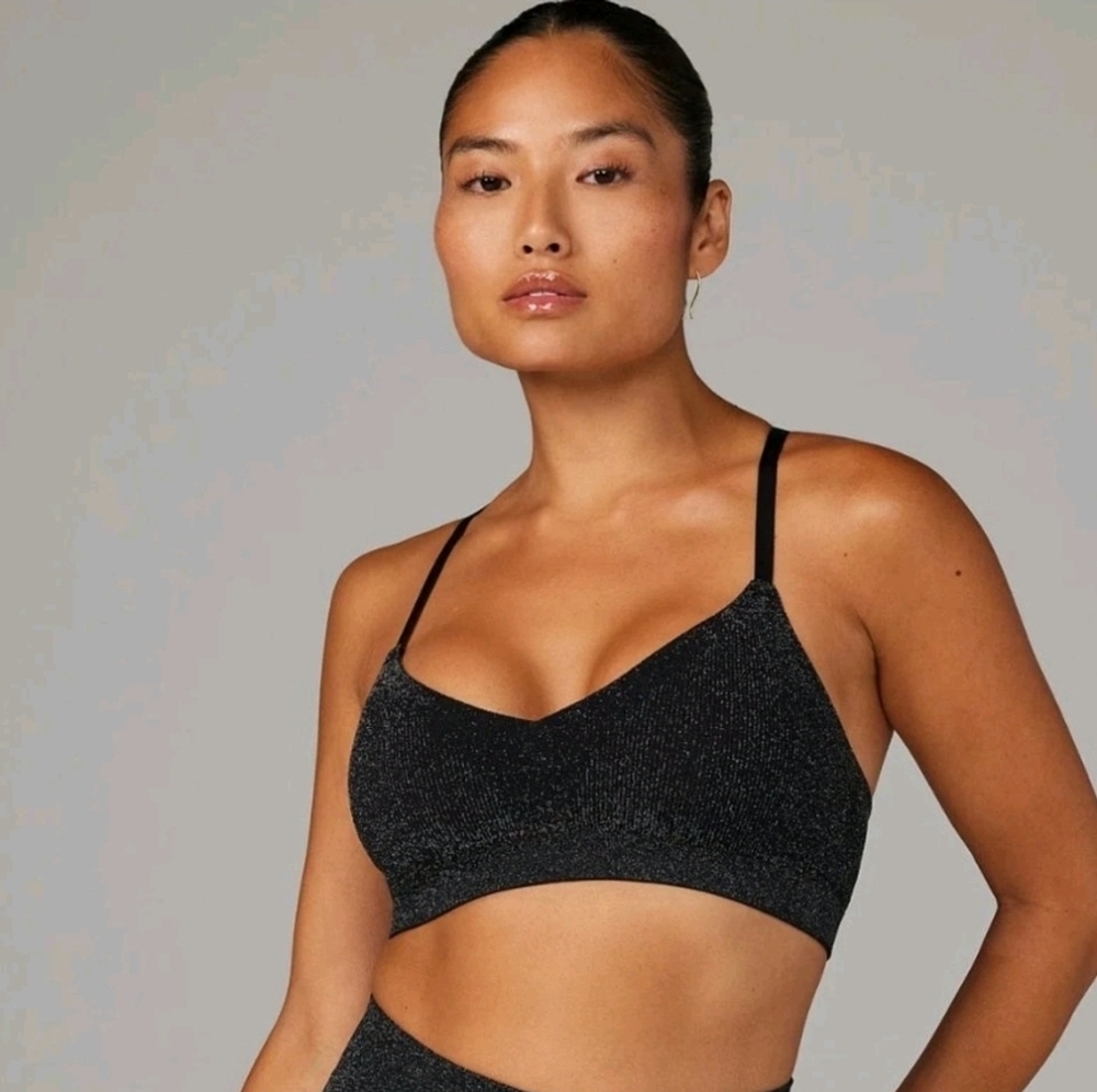 Savage X Fenty Women's Black Sparkle Bralette
